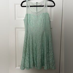 Green lace dress